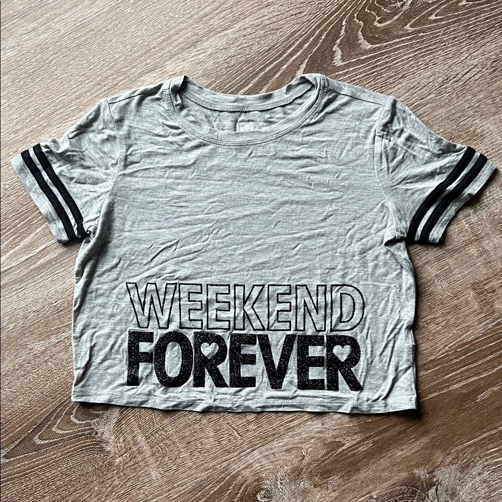 Justice Weekend Forever Athletic Tee size 6/7